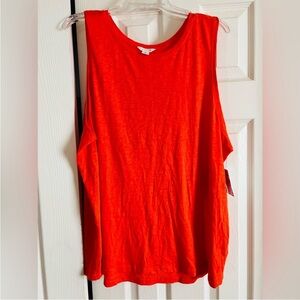 NWT—-Caslon Vibrant Red/Orange Tank Top